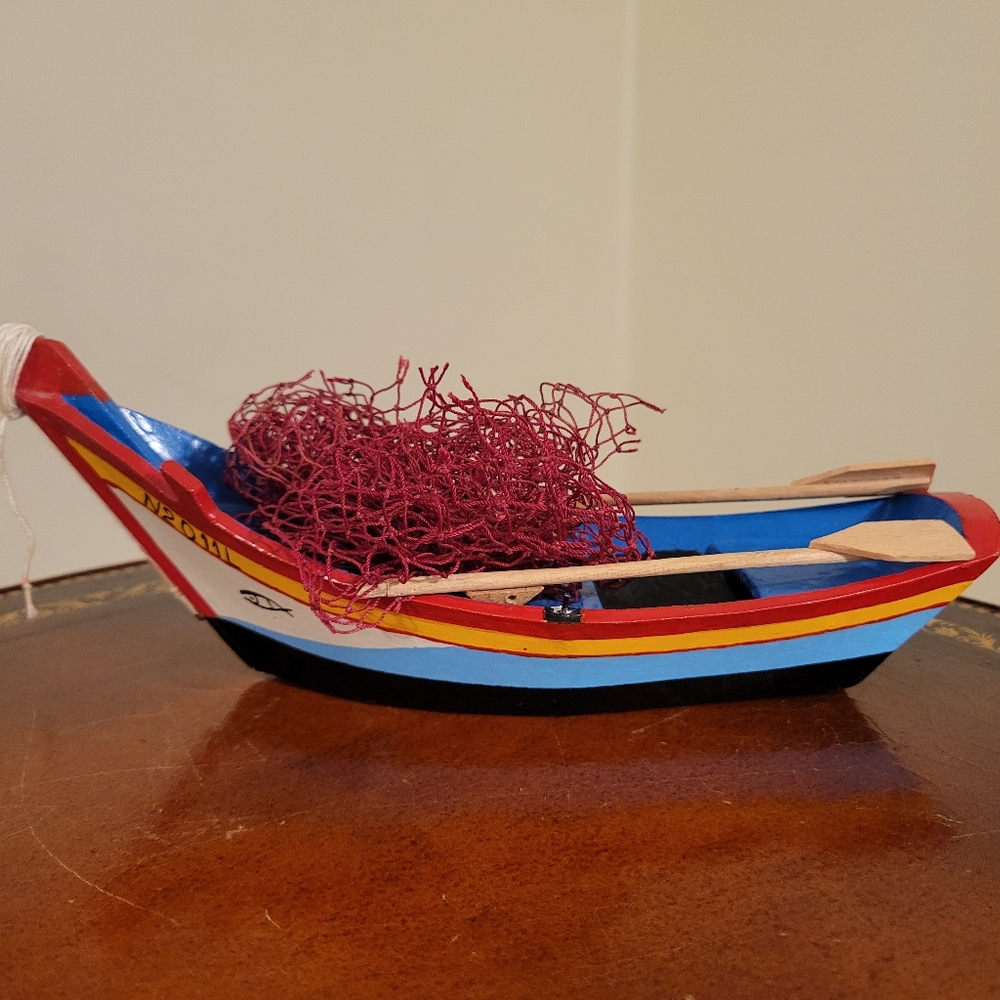 Wooden Fishing Boat / Handmade In Portugal